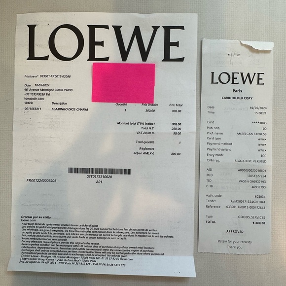 LOEWE flamingo charm in acetate and classic calfskin - Picture 3 of 7